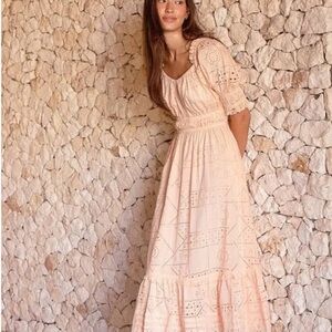 Cleobella Blush Eyelet Florence Maxi Dress!